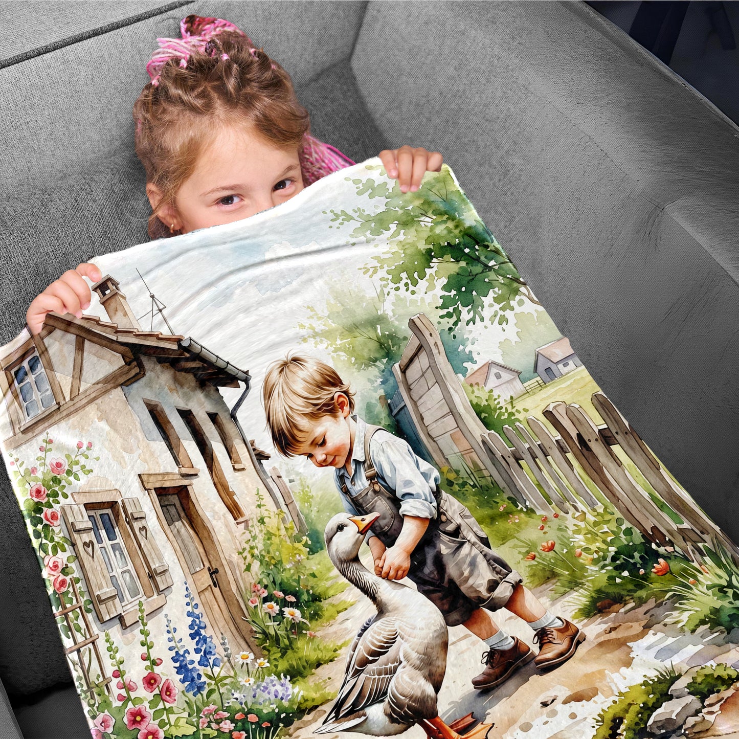 The Friendly Goose Toddler Fleece Blanket