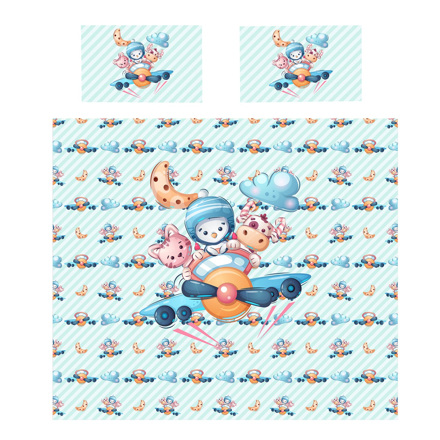 The Happy Air Paws Kids Duvet Cover Set