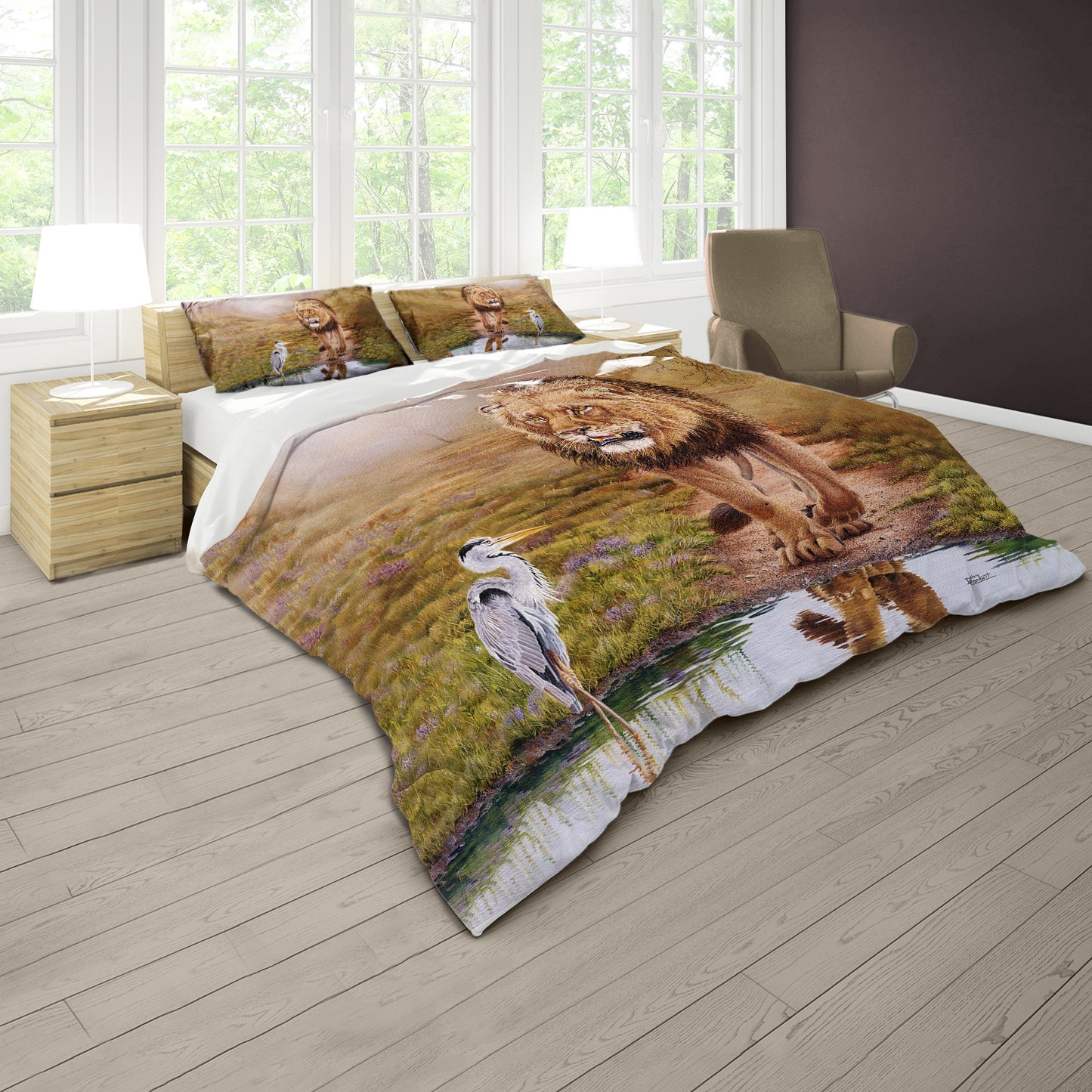 The King Pause Duvet Cover Set by Delene Lambert