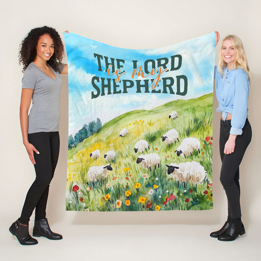 The Lord Is My Shephard Light Weight Fleece Blanket