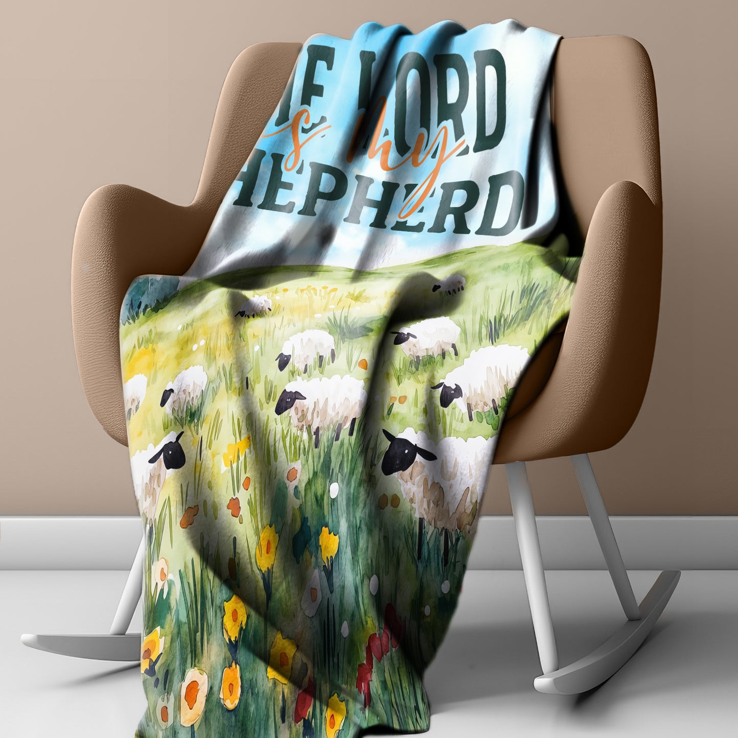 The Lord Is My Shephard Light Weight Fleece Blanket