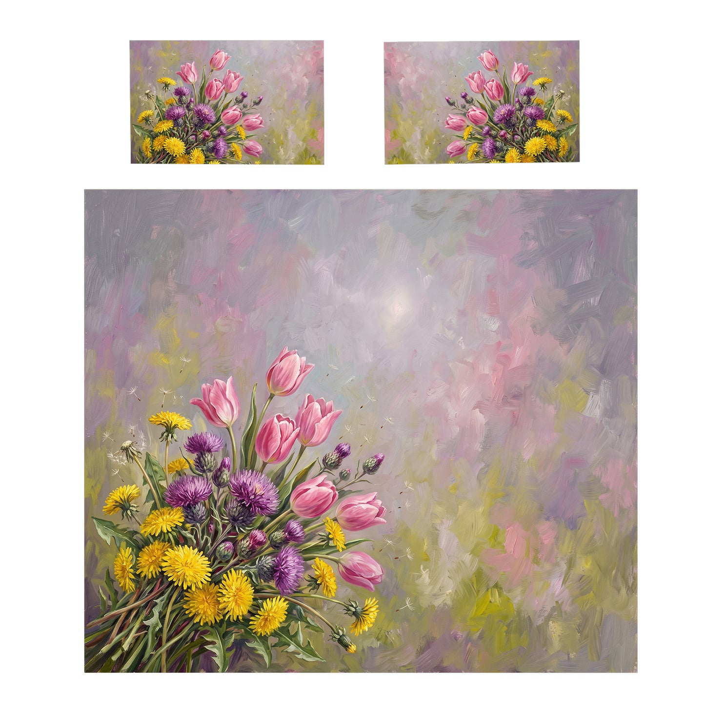 Thistle and Tulip Serenade Duvet Cover Set