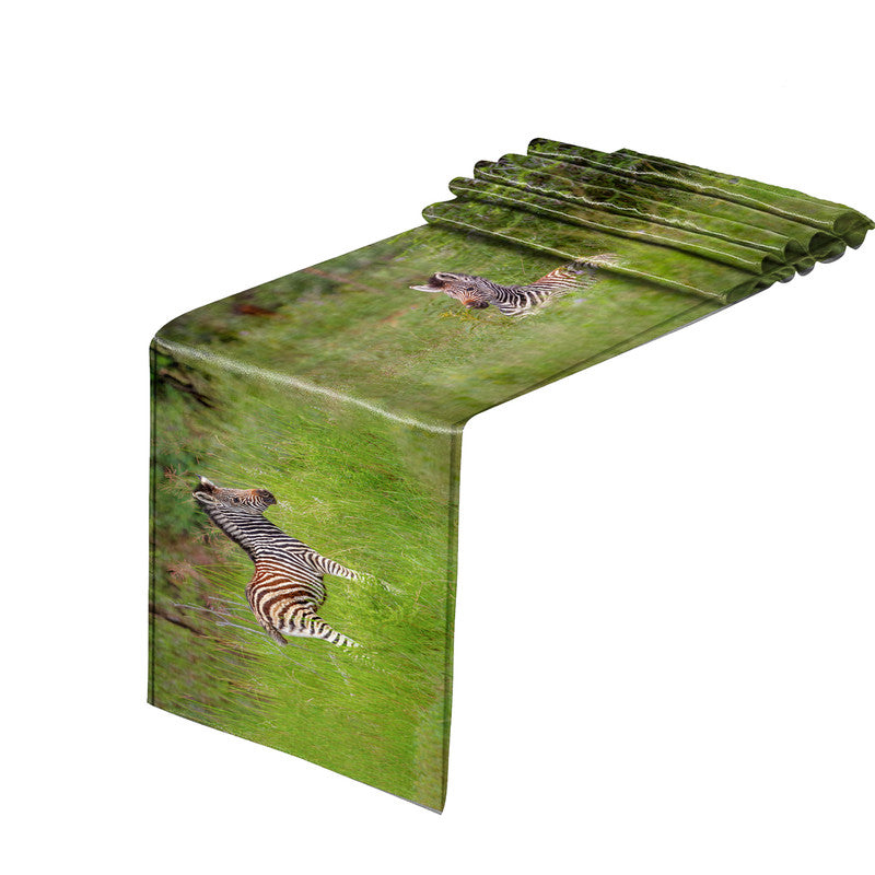 Three Zebra Table Runner by Fanie Heymans