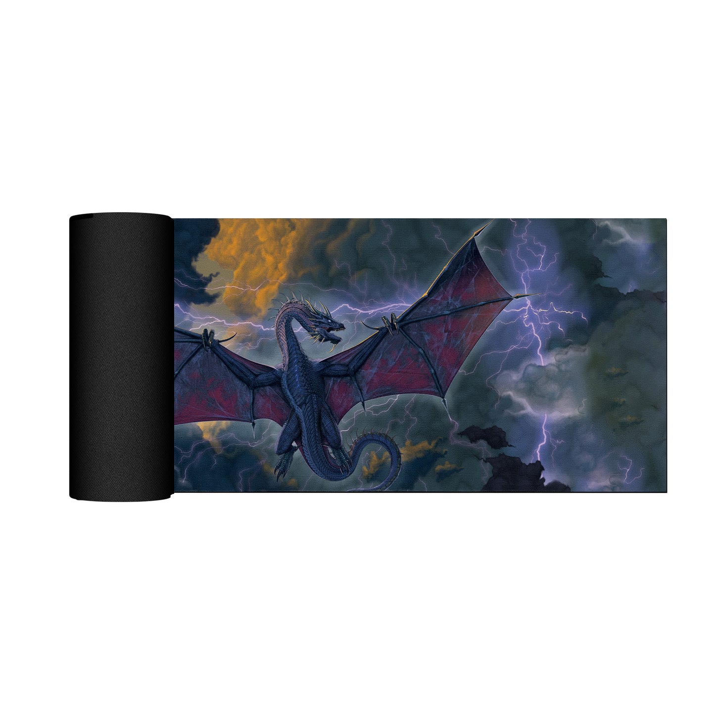 Thunder Dragon By Vincent Hie Large Desk Pad
