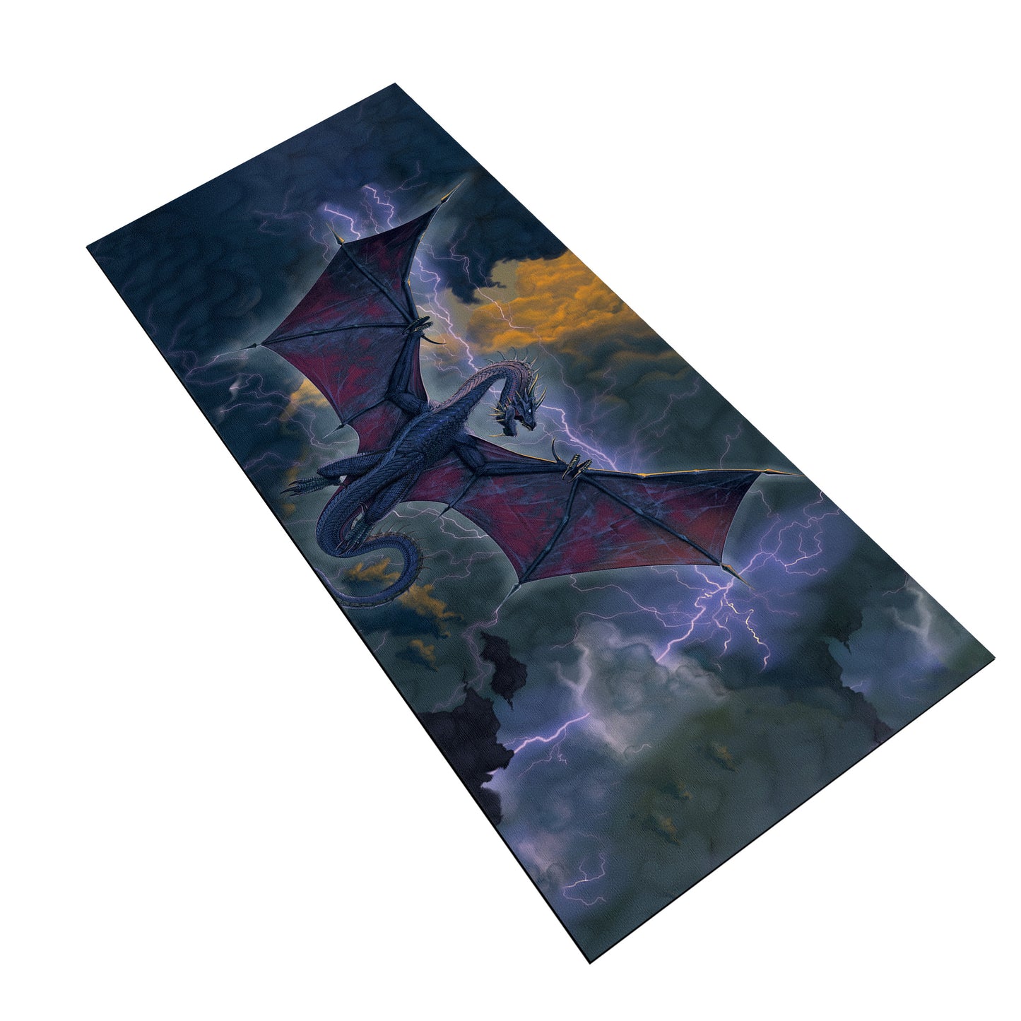 Thunder Dragon By Vincent Hie Large Desk Pad