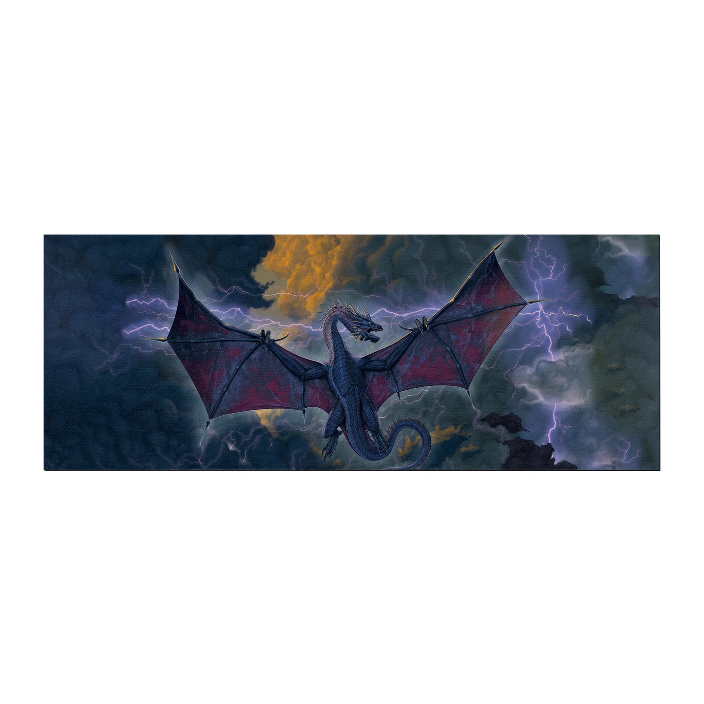 Thunder Dragon By Vincent Hie Large Desk Pad