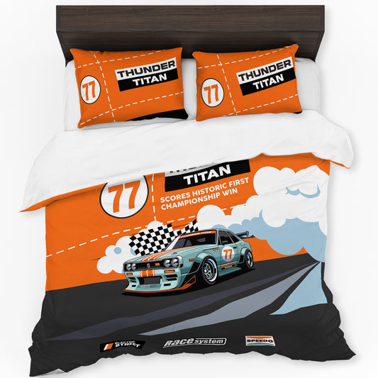 Thunder Titan Racing Duvet Cover Set