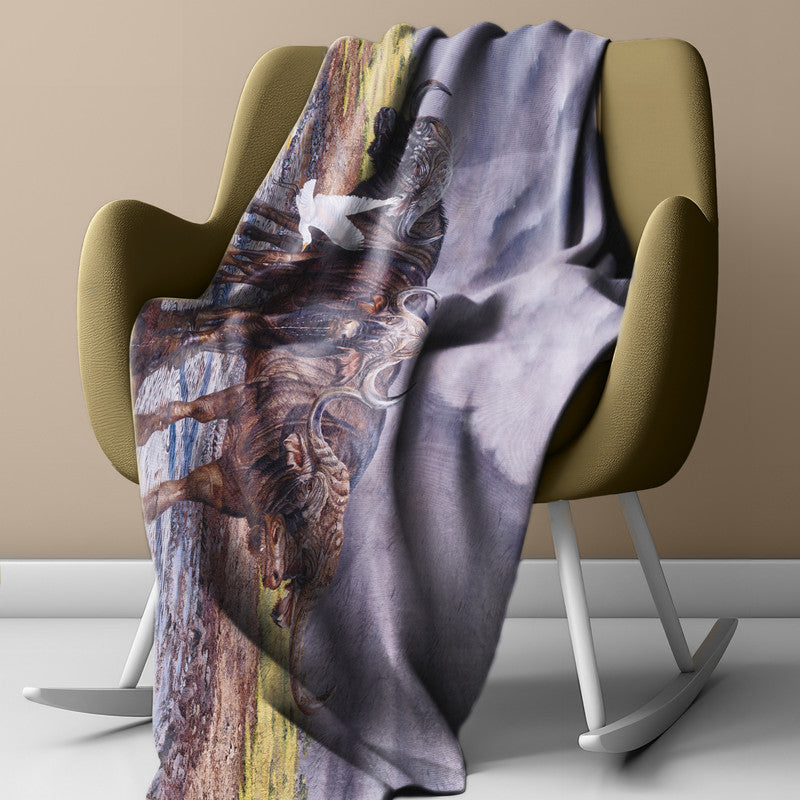 Thunderstruck Light Weight Fleece Blanket by Delene Lambert