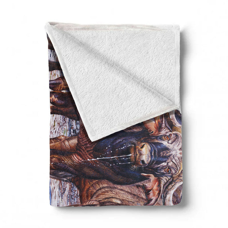 Thunderstruck Light Weight Fleece Blanket by Delene Lambert