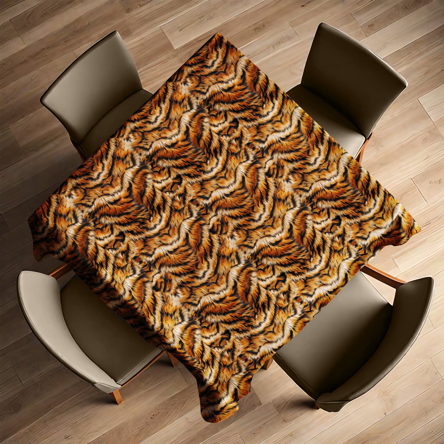 Tiger Fur Square Tablecloth