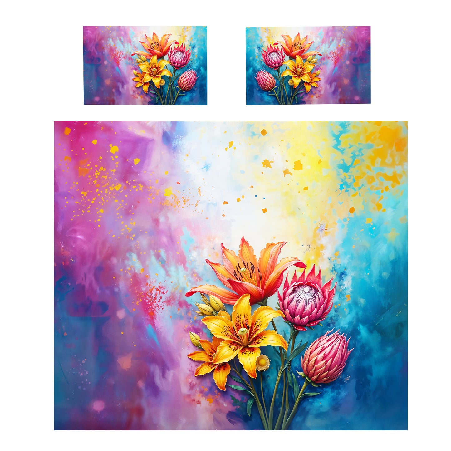 Tiger Lily & Protea Duvet Cover Set