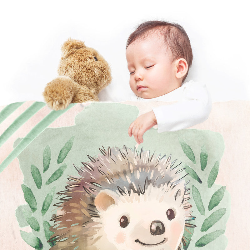 Tiny Hedgehog Minky Blanket