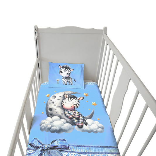 Tiny Sleepy Zebra Cot Set