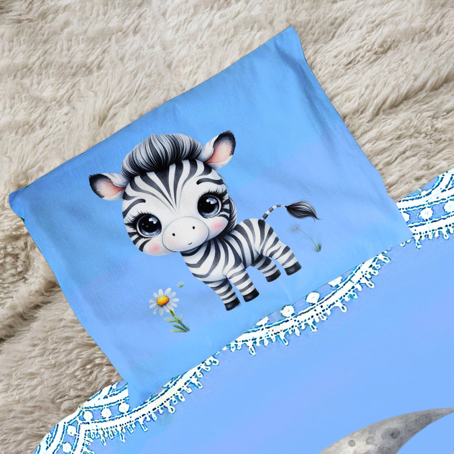 Tiny Sleepy Zebra Cot Set