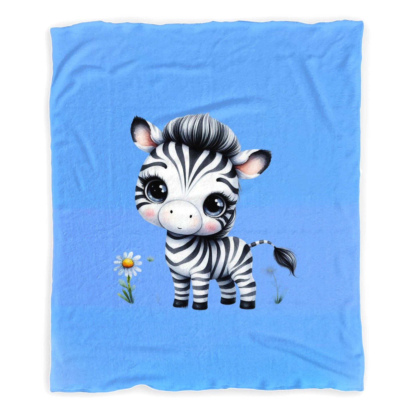 Tiny Sleepy Zebra Minky Blanket
