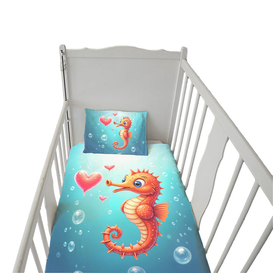 Tiny Tides Seahorse Cot Set