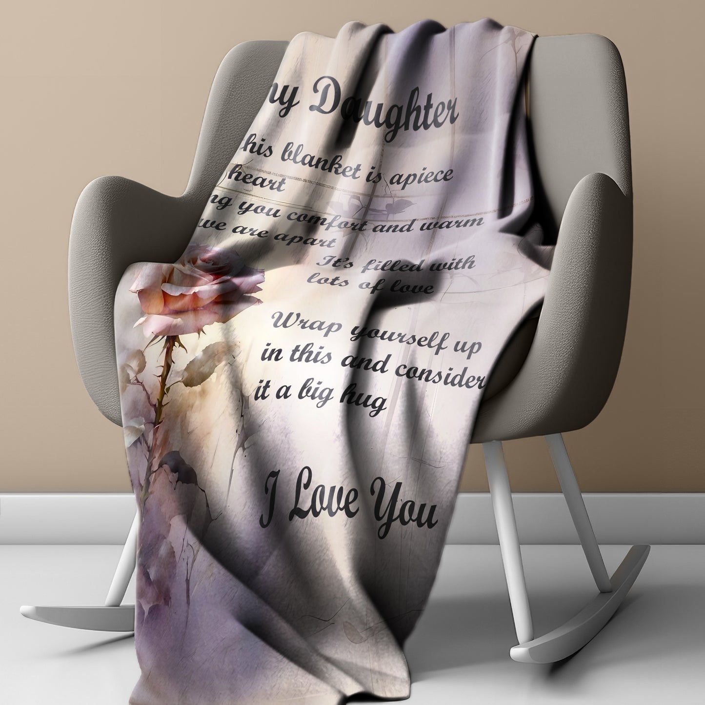 To My Daughter Light Weight Fleece Blanket