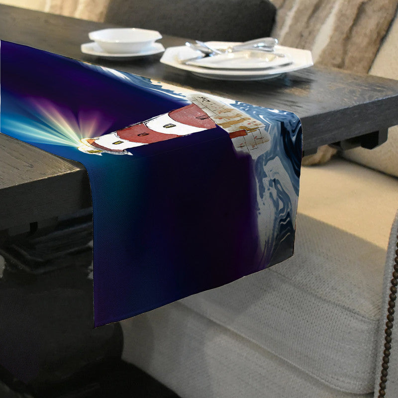 Towers Of Light Table Runner by Wikus Hattingh