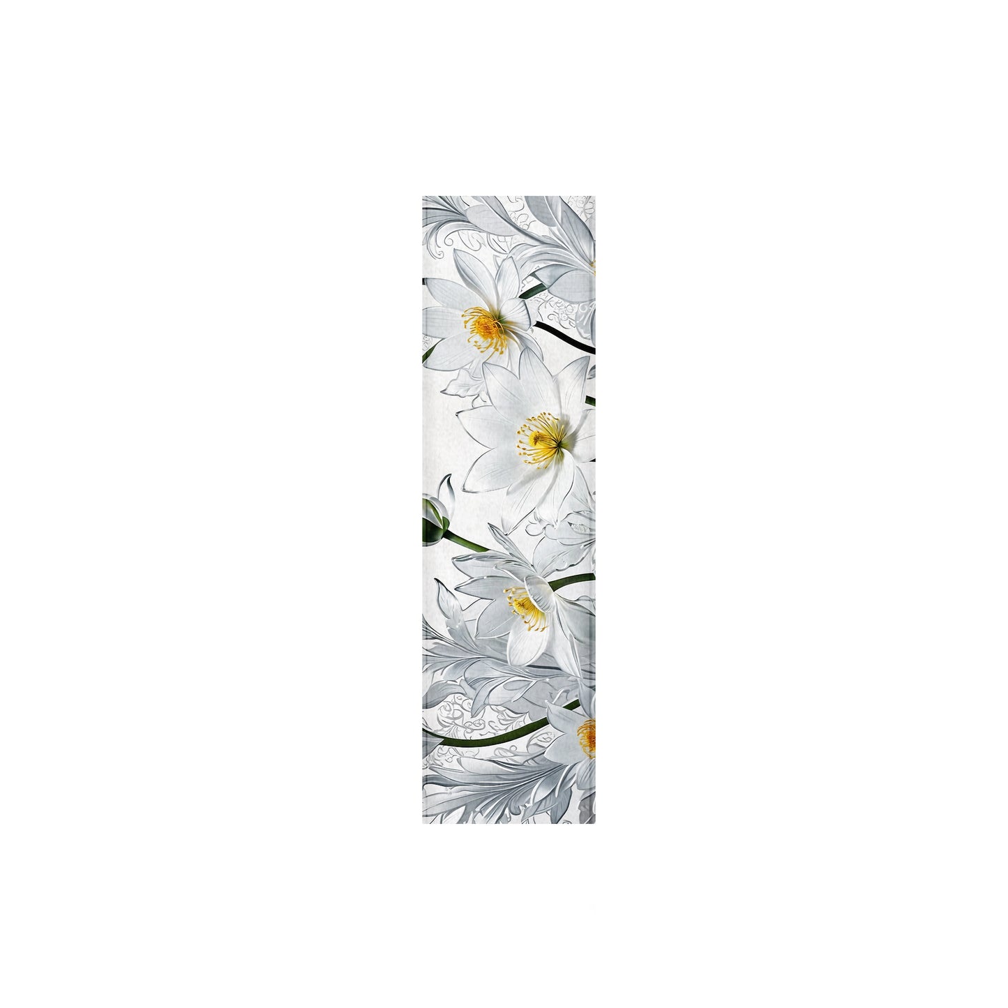 Transparent White Daisies 160cm Table Runner