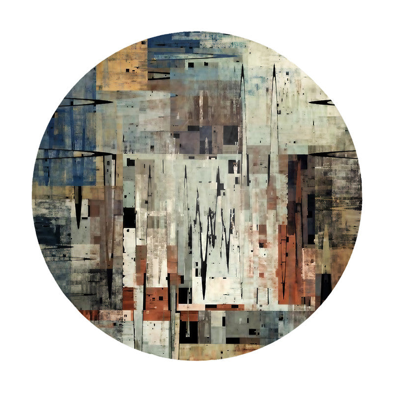 Tribal Collage Round Tablecloth