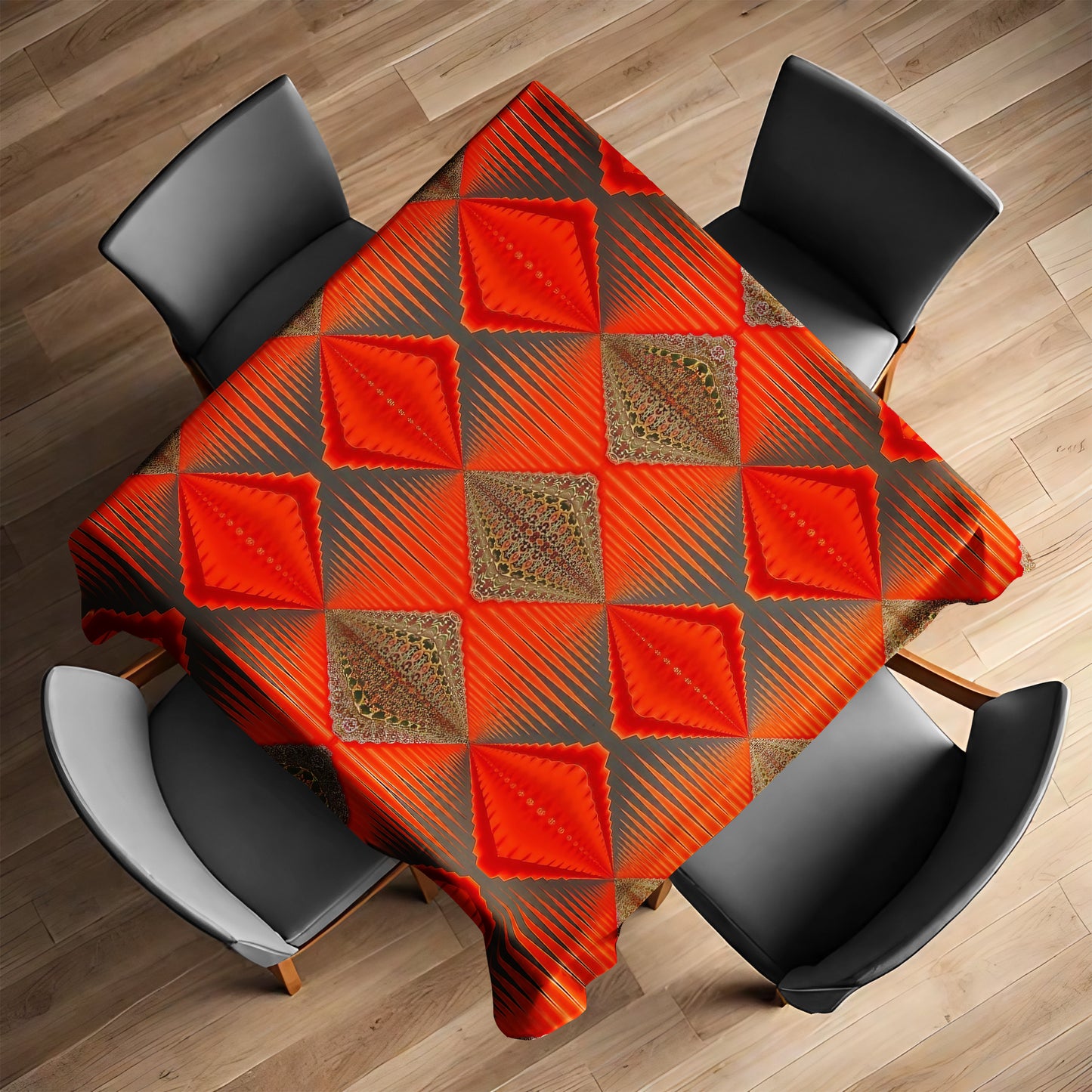 Tribal Diamonds Square Tablecloth