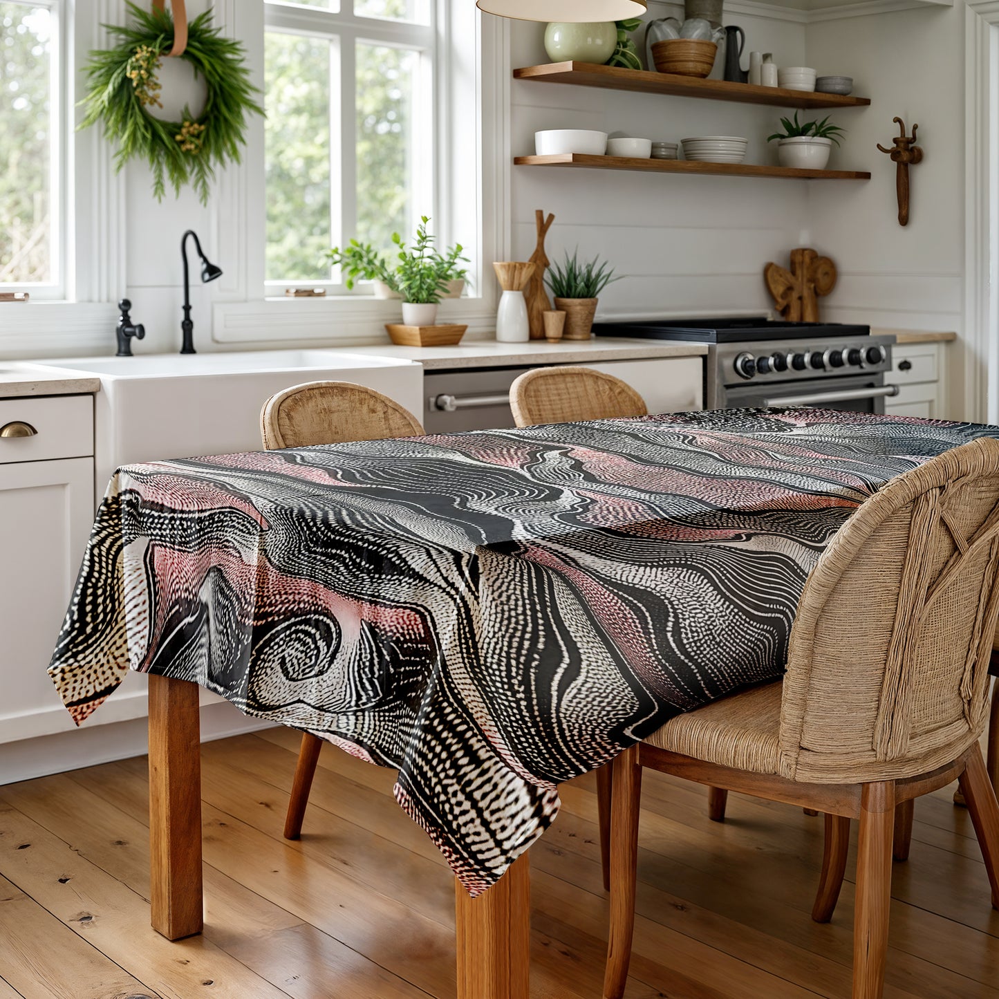 Tribal Ethereal Flow Rectangle Tablecloth