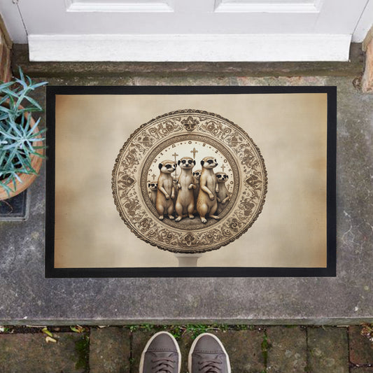 Tribal Meercats Door Mat