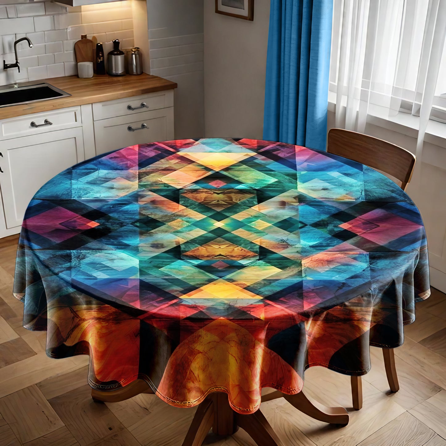 Tribal Prism Round Tablecloth