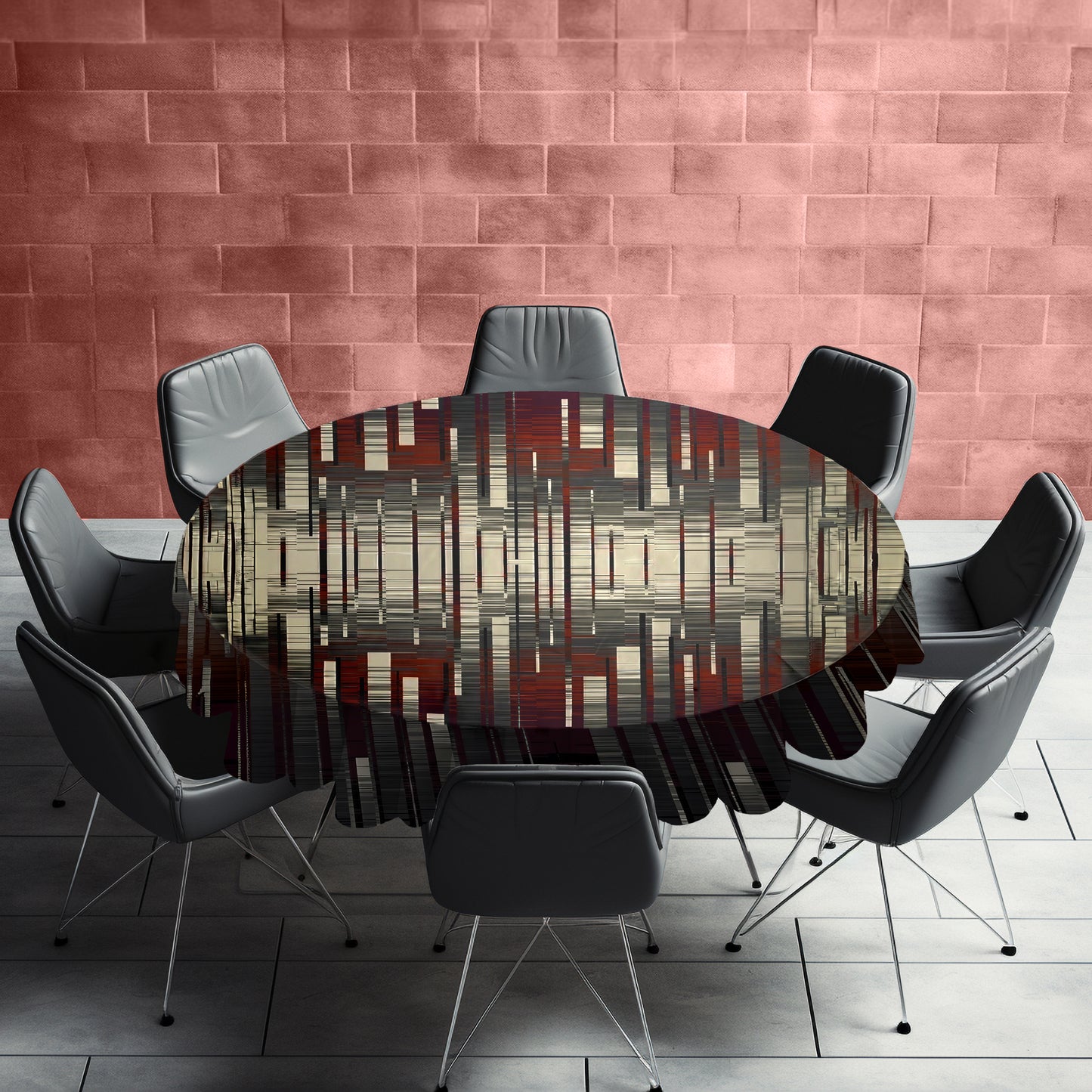 Tribal Soft Collision Round Tablecloth