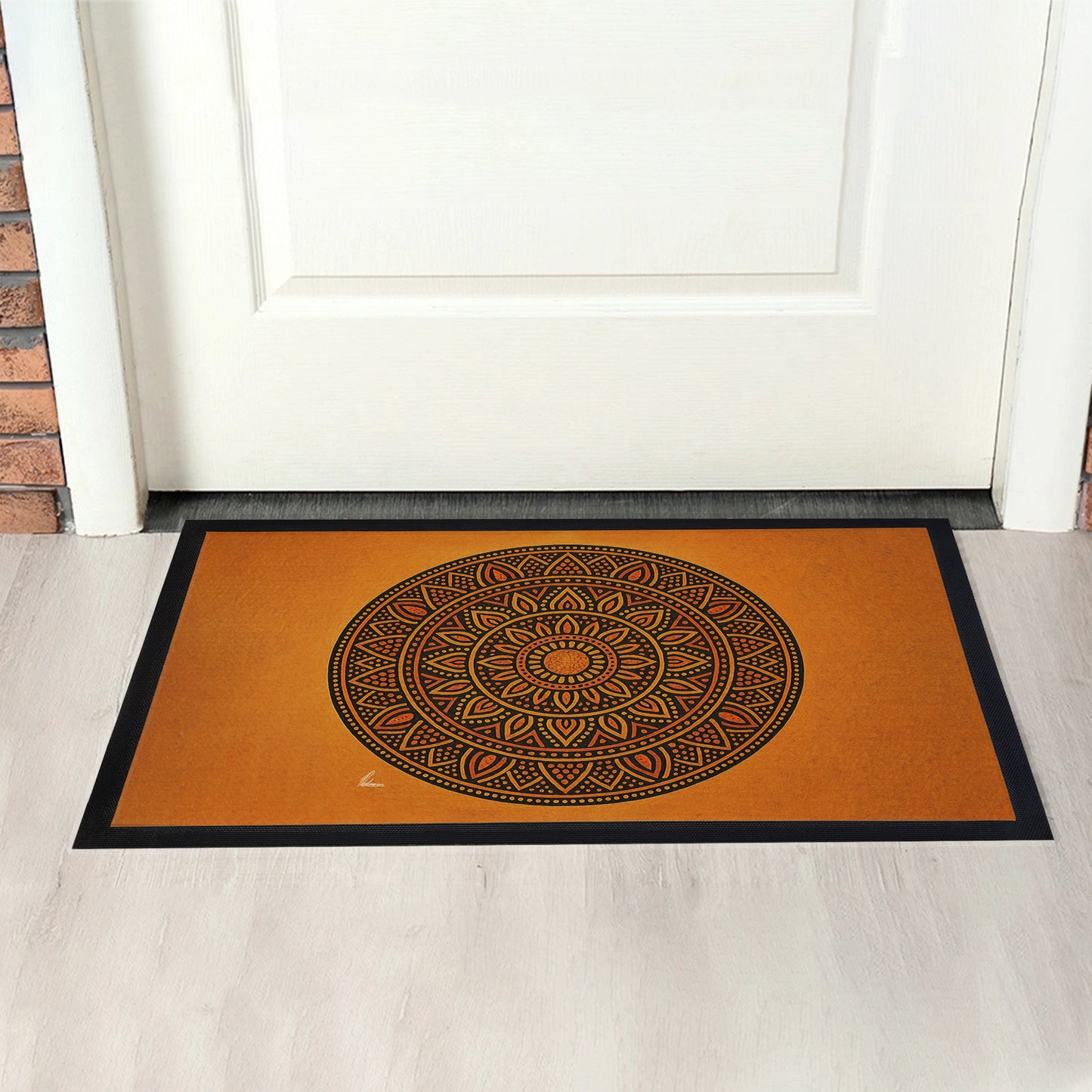 Tribal Sun Mandala Door Mat by Nathan Pieterse