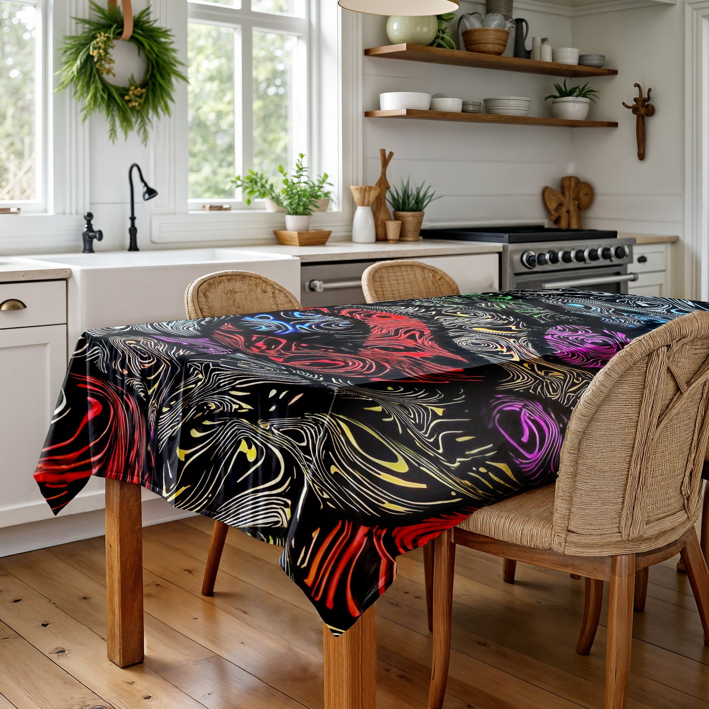 Tribal Tidal Reflections Rectangle Tablecloth