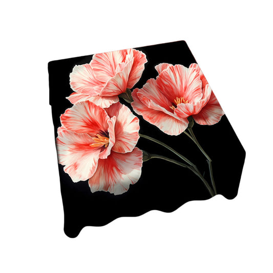 Trio Flowers Square Tablecloth