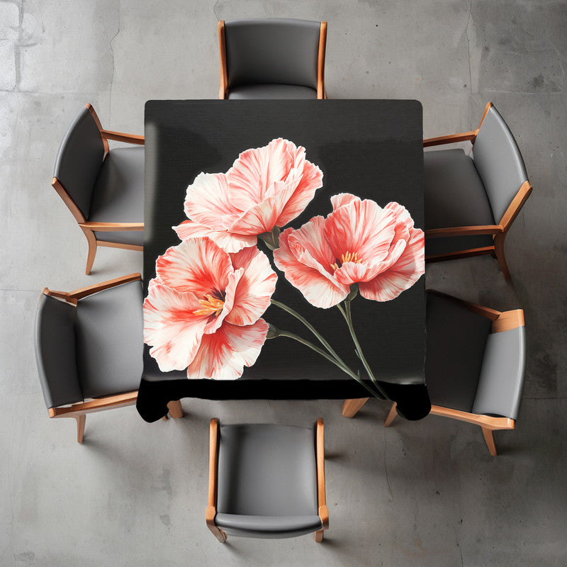 Trio Flowers Square Tablecloth