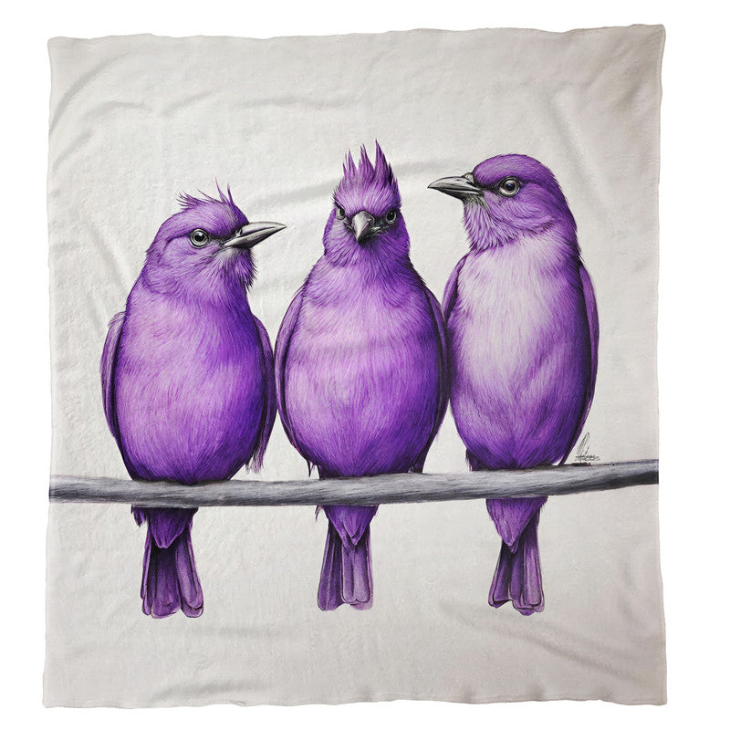 Trio in Amethyst Light Weight Fleece by Nathan Pieterse