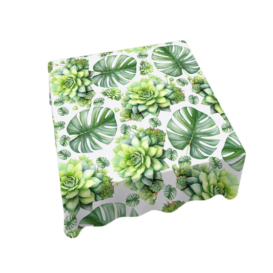 Tropical Leaves & Succulents By Mark Van Vuuren Square Tablecloth