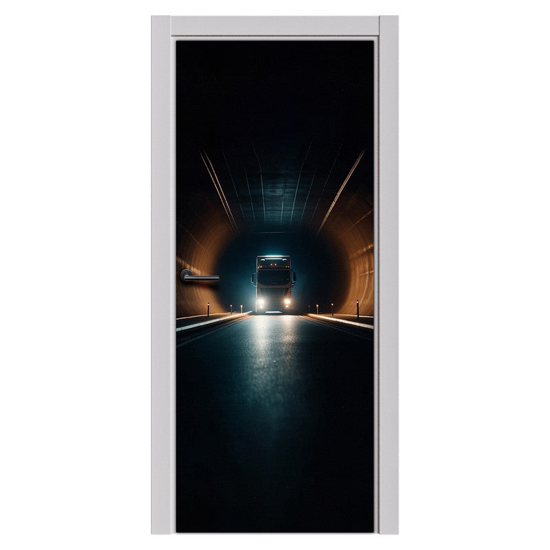 Truck in Tunnle Door Decoupage