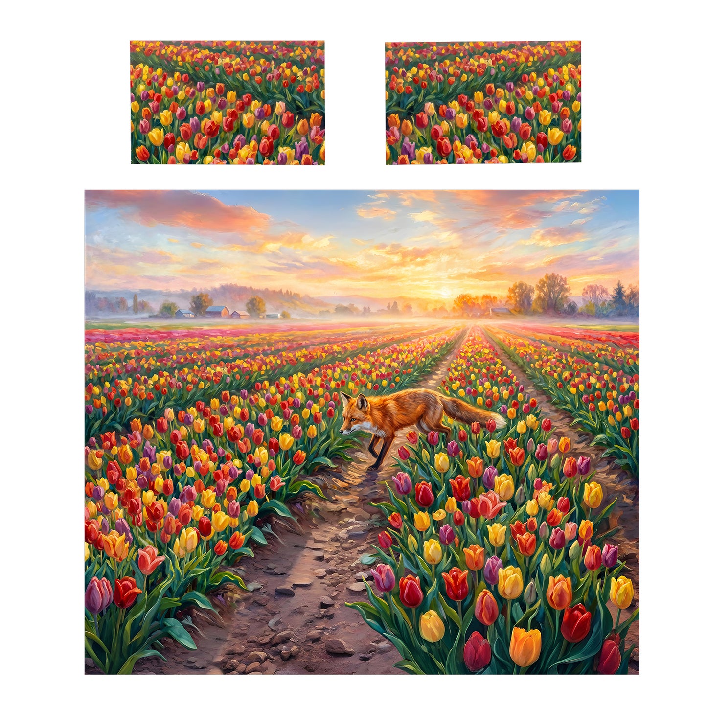 Tulip Field Duvet Cover Set