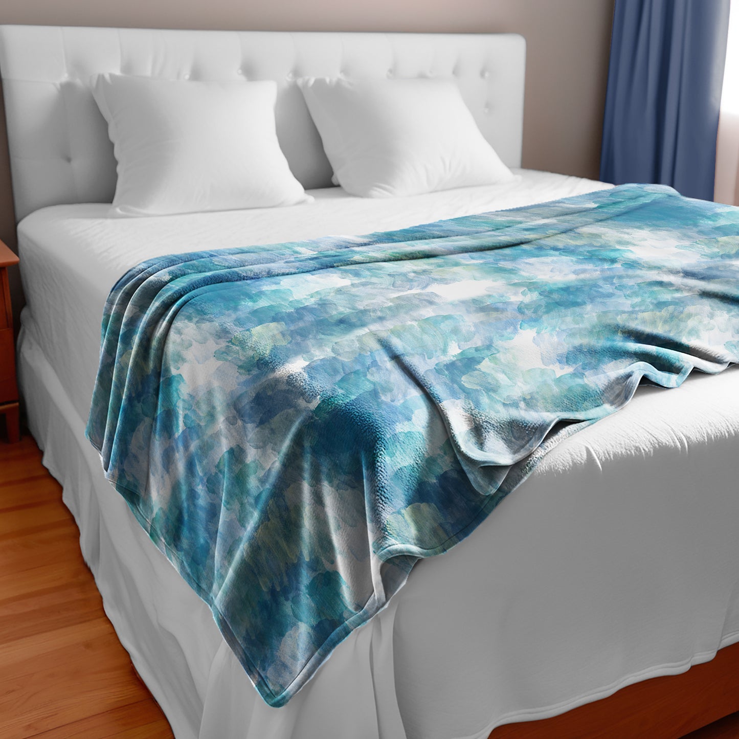 Turquoise and Mint Light Bed Throw