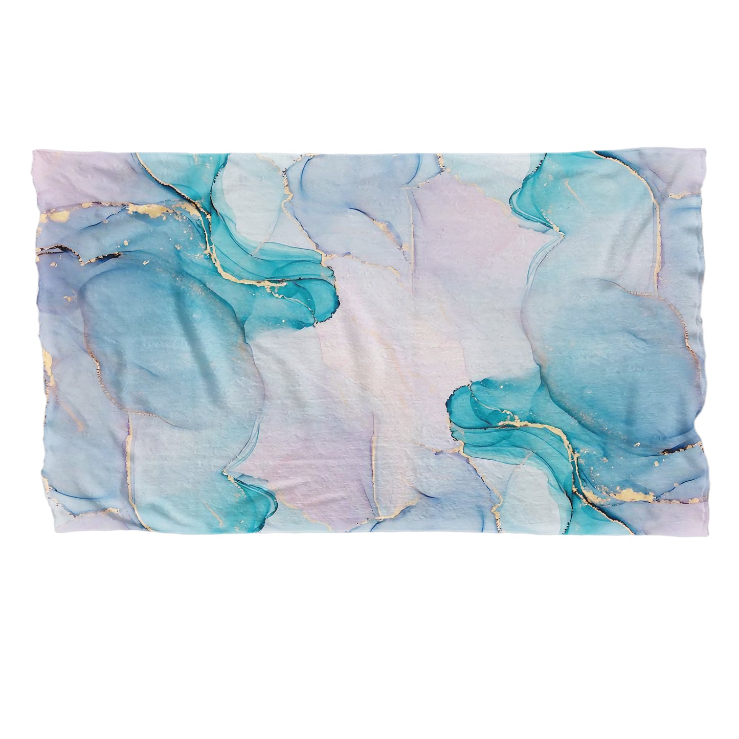 Turquoise and Purple Light Bed Throw