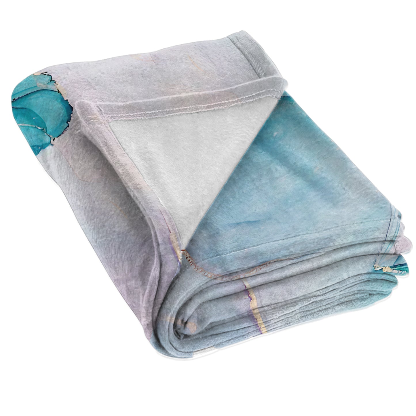 Turquoise and Purple Light Bed Throw