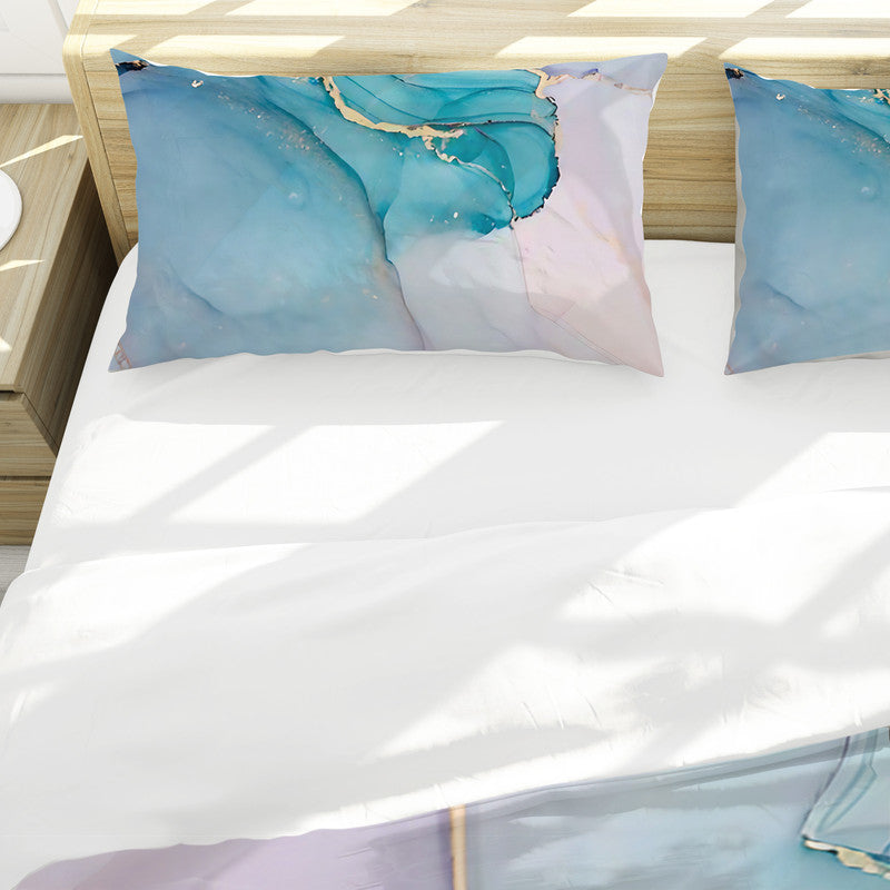 Turquoise and Purple Duvet Cover Set