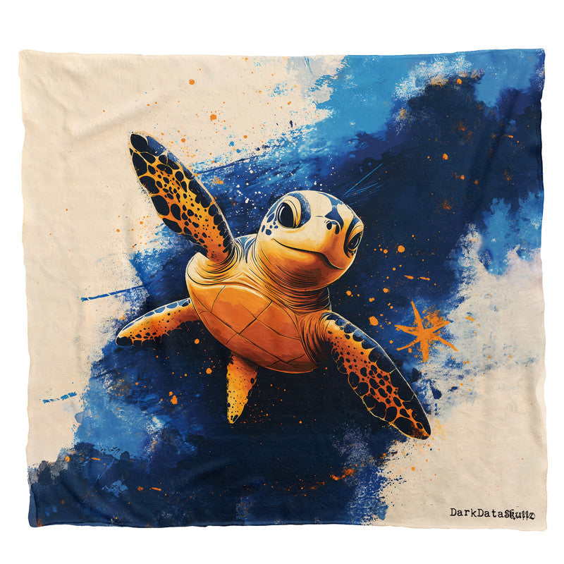 Turtle Light Weight Fleece Blanket by Wikus Schalkwyk
