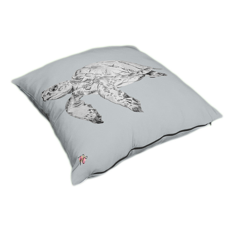 Turtle Sketch Left on Grey Luxury Scatter by Fifo