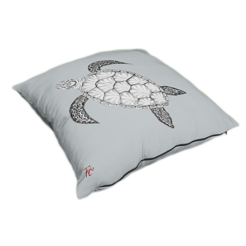 Turtle View Left on Grey Luxury Scatter by Fifo