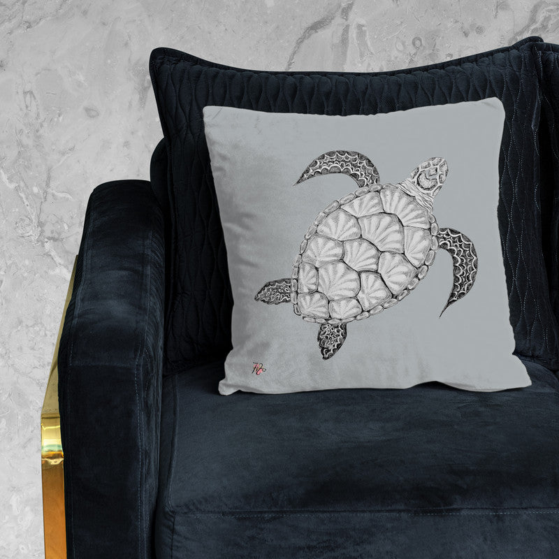 Turtle View Right on Grey Luxury Scatter by Fifo