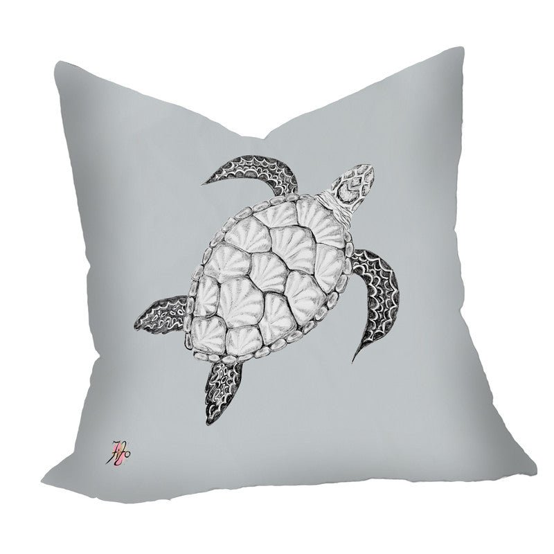 Turtle View Right on Grey Luxury Scatter by Fifo