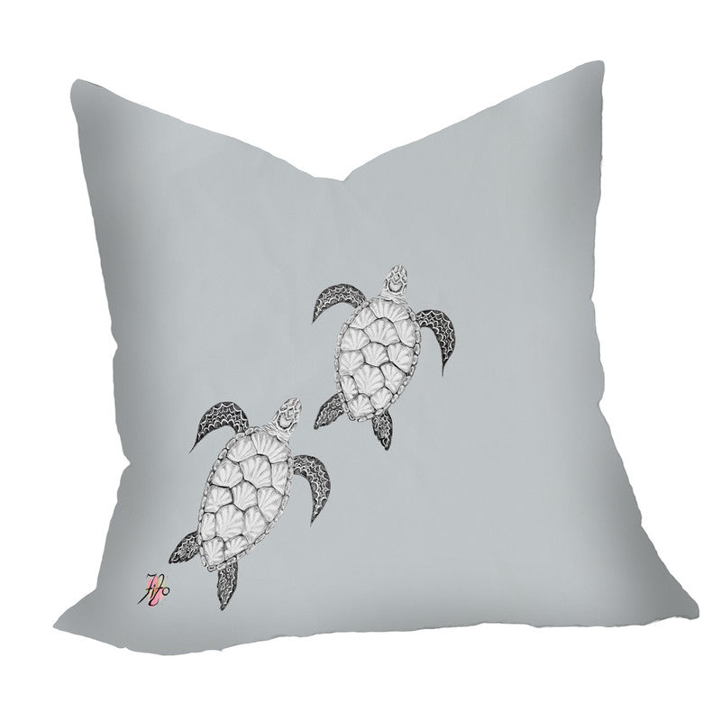 Turtle View Rising on Grey Luxury Scatter by Fifo