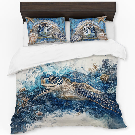 Turtle Ink Magic Duvet Cover Set