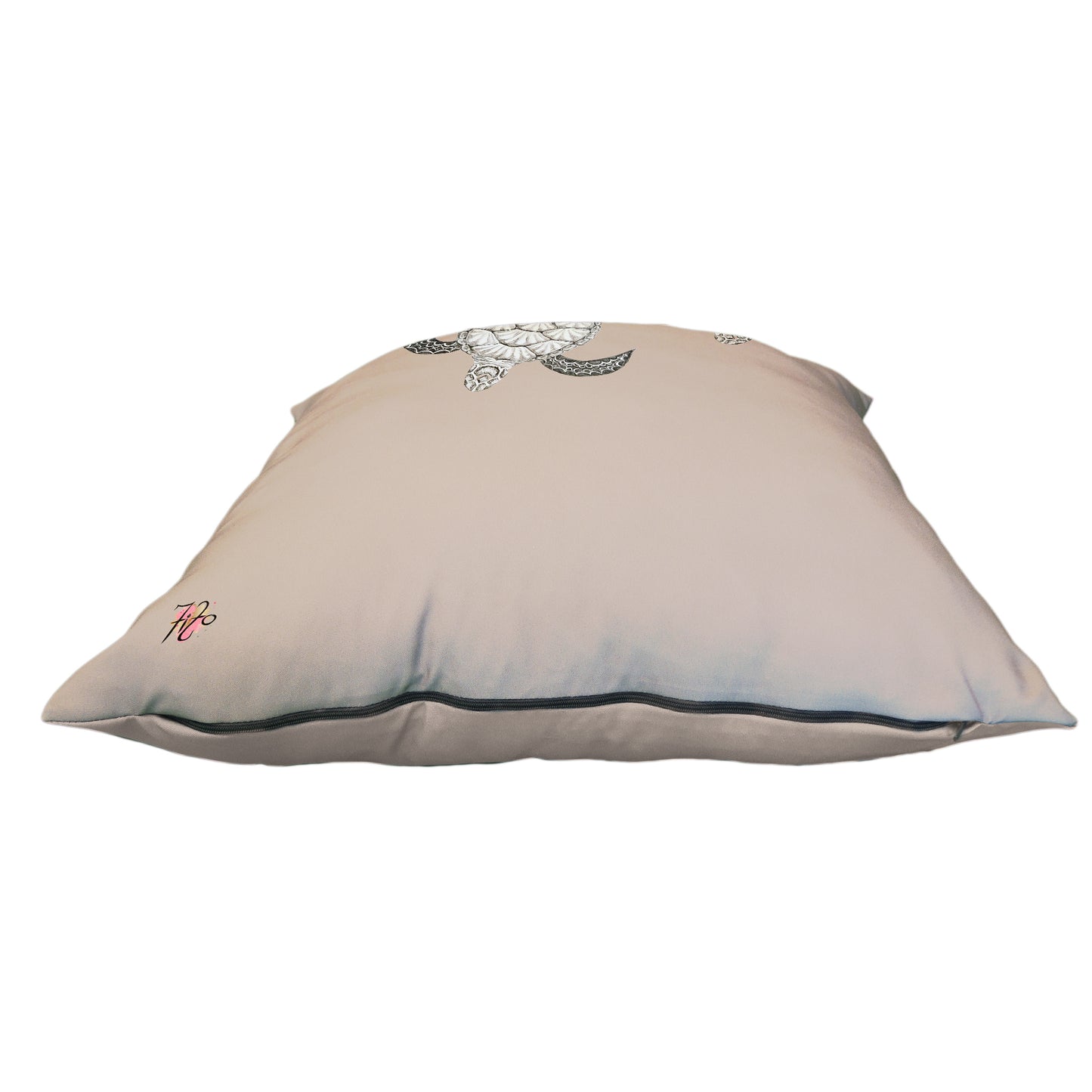 Turtle View Diving On Taupe Luxury Scatter by Fifo