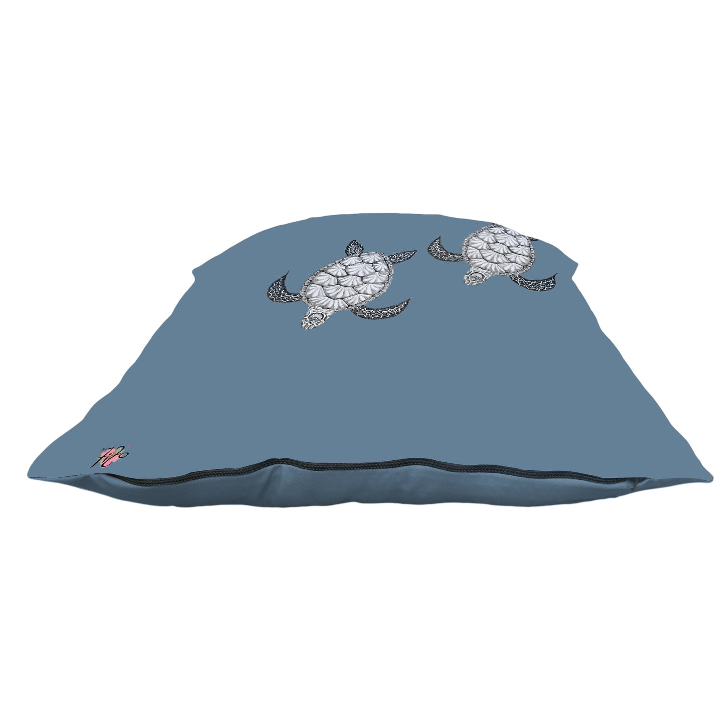Turtle View Diving on Smokey Blue Luxury Scatter by Fifo